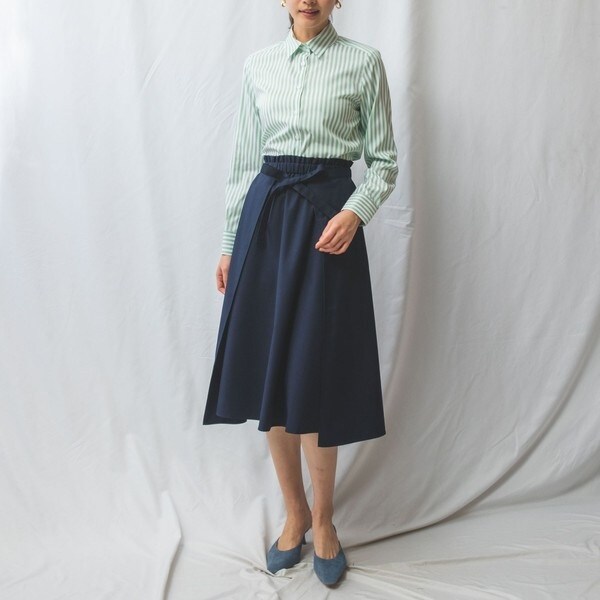 新品 NARACAMICIE ナラカミーチェ ストレッチ ストライプシャツ 長袖 NARACAMICIE】ストレッチストライプ長袖シャツ(1(M)9号 ピンク