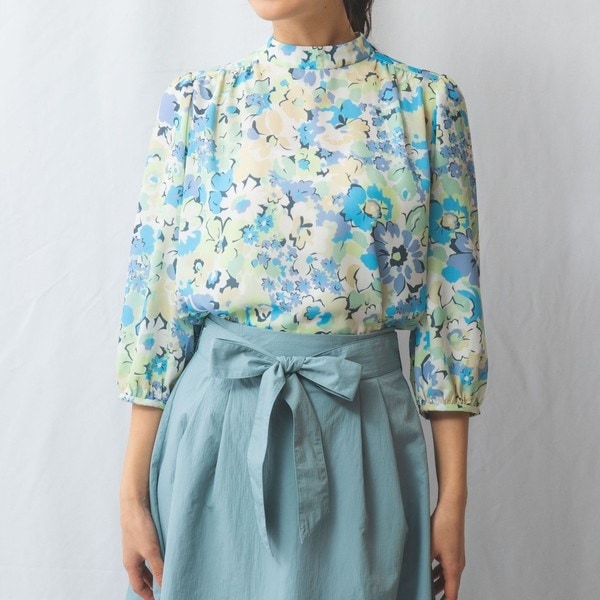 ナラカミーチェ（NARACAMICIE）/【NARACAMICIE】花柄プリント七分袖プルオーバー