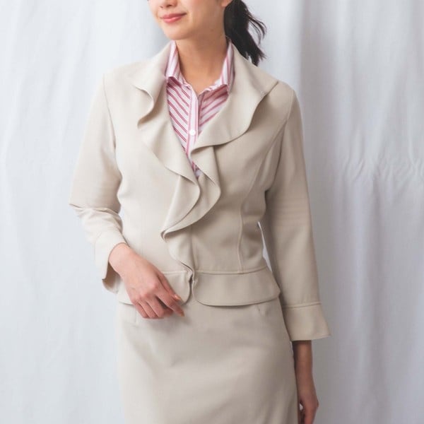 ナラカミーチェ（NARACAMICIE）/【NARACAMICIE】【セットアップ対応】フリルスタンドジャケット