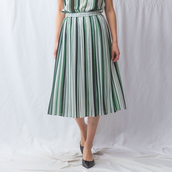 ナラカミーチェ（NARACAMICIE）/【NARACAMICIE】【セットアップ対応】マルチストライププリーツスカート