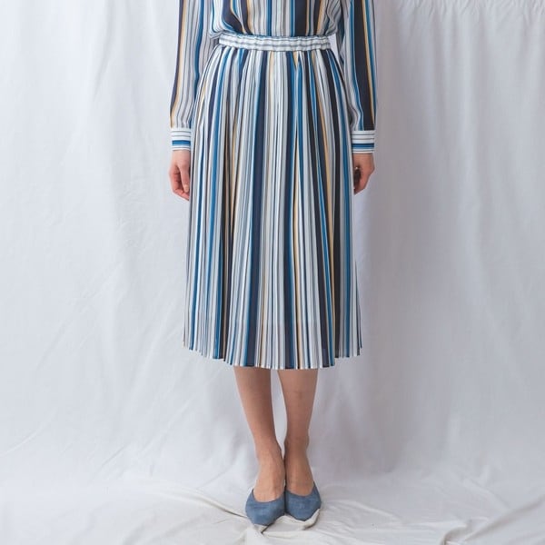 ナラカミーチェ（NARACAMICIE）/【NARACAMICIE】【セットアップ対応】マルチストライププリーツスカート