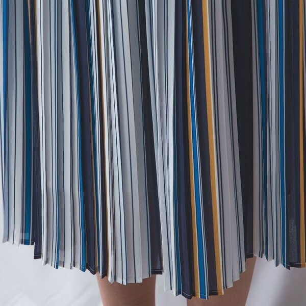 ナラカミーチェ（NARACAMICIE）/【NARACAMICIE】【セットアップ対応】マルチストライププリーツスカート