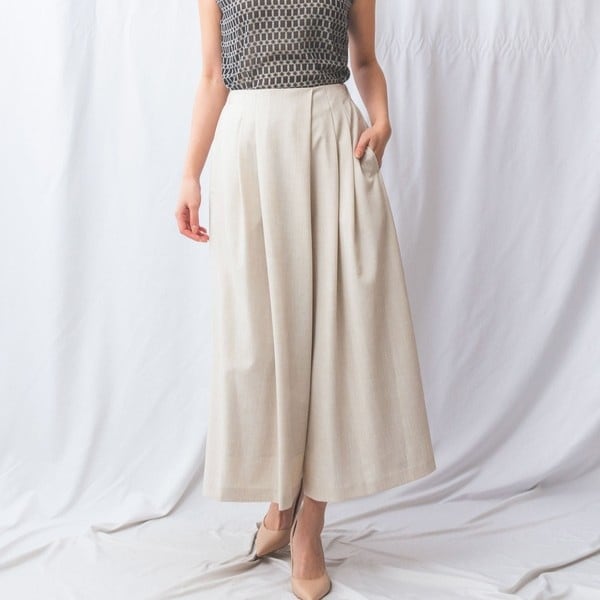ナラカミーチェ（NARACAMICIE）/【NARACAMICIE】【セットアップ対応】麻調合繊ワイドパンツ