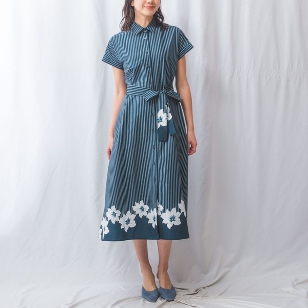 ナラカミーチェ（NARACAMICIE）/【NALACARA】ストライプフラワーワンピース