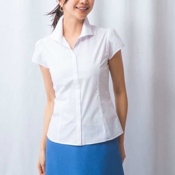 ナラカミーチェ（NARACAMICIE）/【NARACAMICIE】無地チューリップ袖半袖シャツ