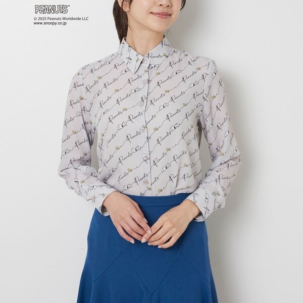 ナラカミーチェ（NARACAMICIE）/【PEANUTS】ライン柄長袖シャツ