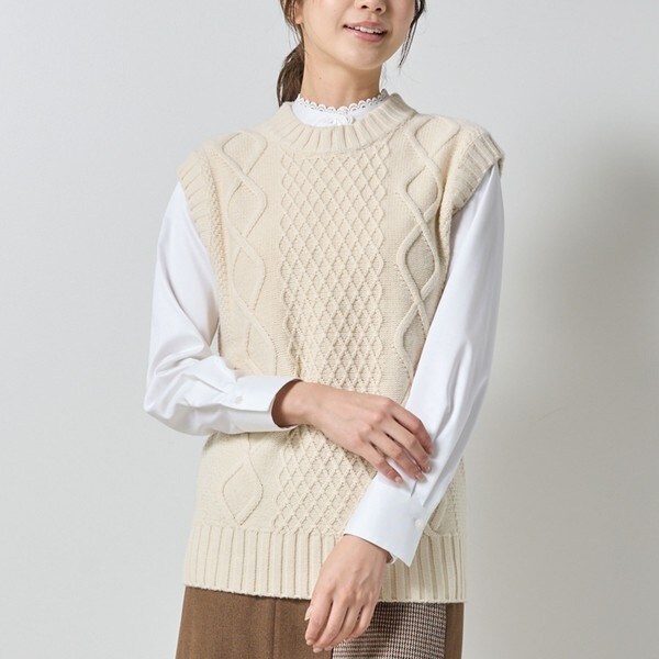 ナラカミーチェ（NARACAMICIE）/【NARACAMICIE】ケーブルニットベスト