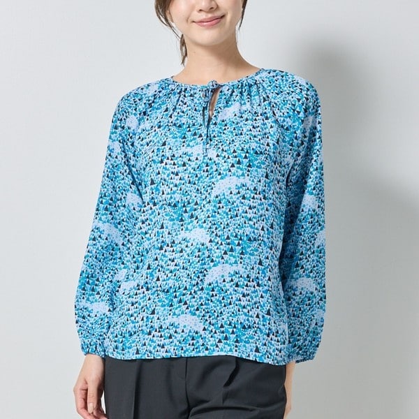 ナラカミーチェ（NARACAMICIE）/【NARACAMICIE】GENIUS森と湖柄リボン付きプルオーバー