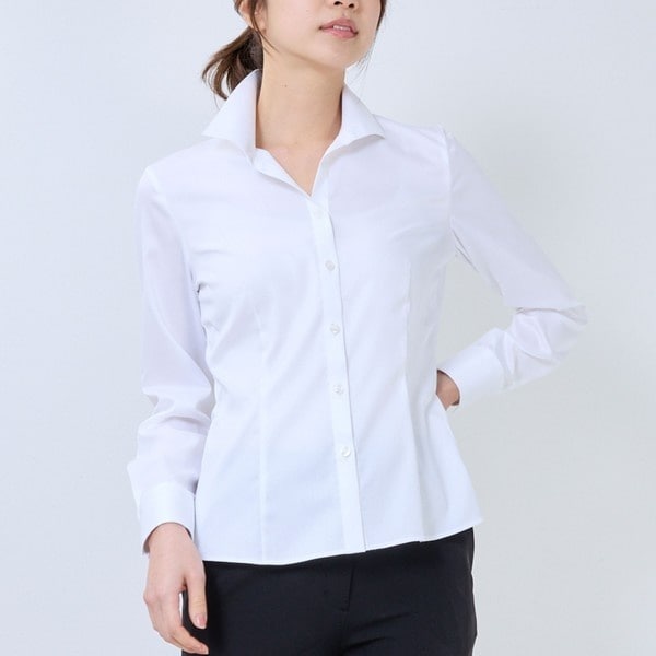 【NEW】ナラカミーチェ（NARACAMICIE）/【NARACAMICIE】ツイルスタンドカラー長袖シャツ