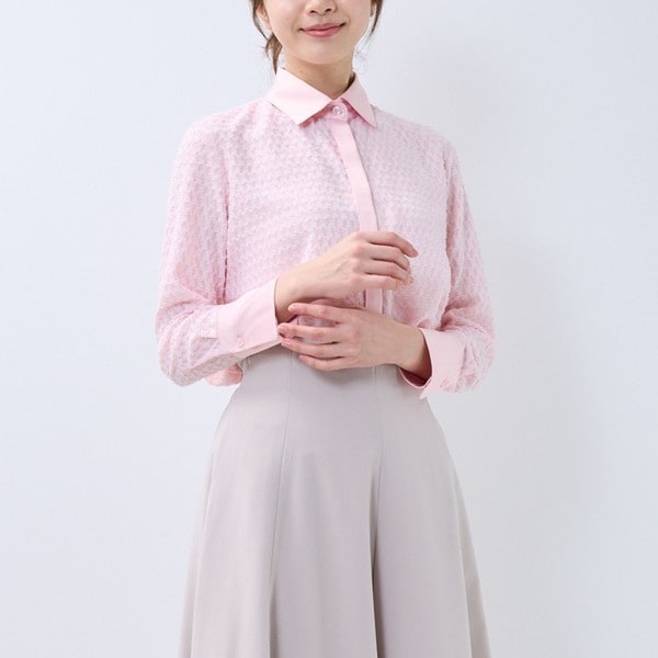 ナラカミーチェ（NARACAMICIE）/【NARACAMICIE】カットジャガード九分袖ブラウス