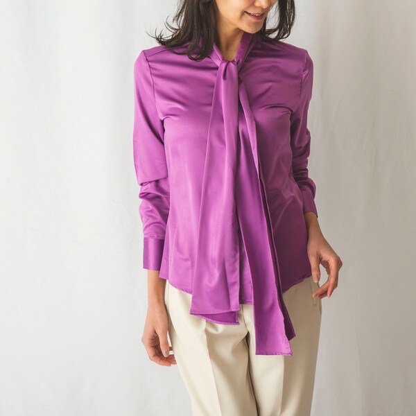 ナラカミーチェ Naracamicie サテンボウタイブラウスの通販はau Pay マーケット Brand Square By Oioi ブランドスクエアbyマルイ