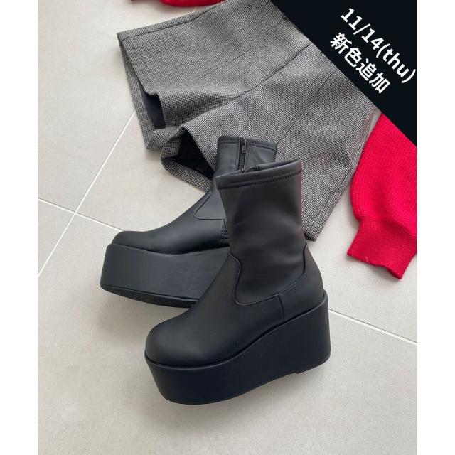 マジェスティックレゴン（MAJESTIC LEGON）/厚底ストレッチショートブーツ_2