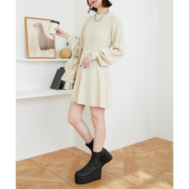 マジェスティックレゴン（MAJESTIC LEGON）/厚底ストレッチショートブーツ_3