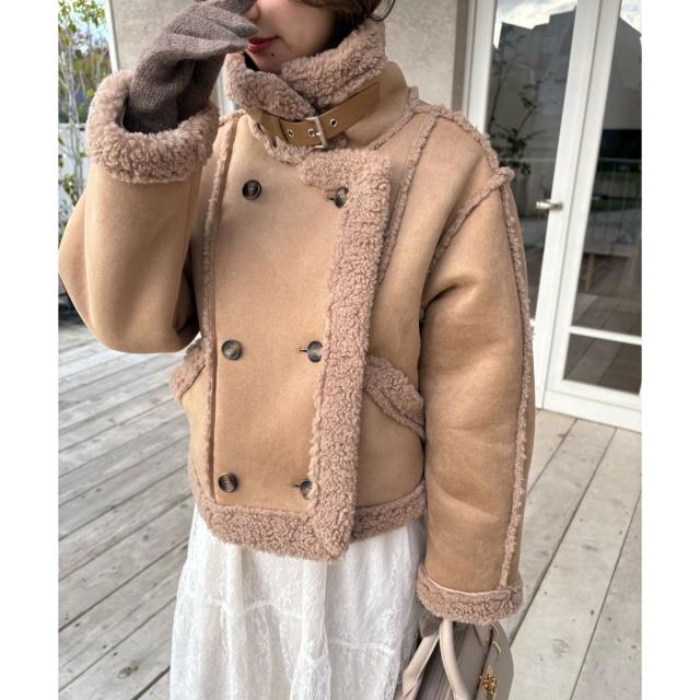 マジェスティックレゴン（MAJESTIC LEGON）/もこもこボアショートジャケット
