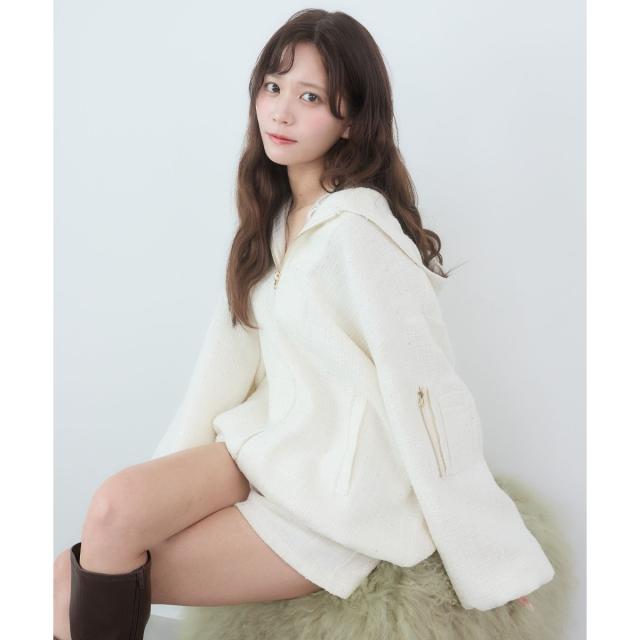 マジェスティックレゴン（MAJESTIC LEGON）/キラキラツイードミディブルゾン