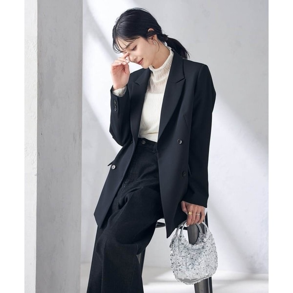 アー・ヴェ・ヴェ（a．v．v）/【洗える/イージーケア/ストレッチ】ダブルクロスダブルブレストジャケット