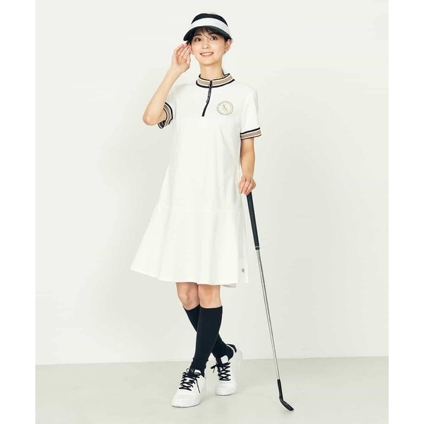 アー・ヴェ・ヴェ（a．v．v）/レディースゴルフウエア/ハーフZIPモックネックワンピース