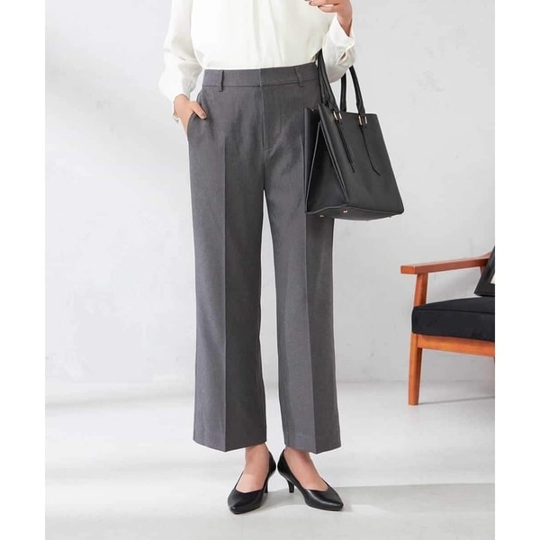 アー・ヴェ・ヴェ（a．v．v）/【洗える/イージーケア/吸水速乾/ストレッチ】梳毛調ストレートパンツ