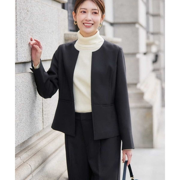 アー・ヴェ・ヴェ（a．v．v）/【洗える/イージーケア/ストレッチ】パウダーツイルキーネックジャケット