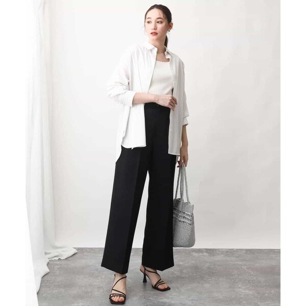 MK ミッシェルクラン（MK MICHEL KLEIN ）/【通勤におすすめ/洗える】ストライプ柄オーバーシャツブラウス_4