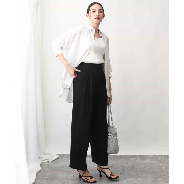MK ミッシェルクラン（MK MICHEL KLEIN ）/【通勤におすすめ/洗える】ストライプ柄オーバーシャツブラウス_5