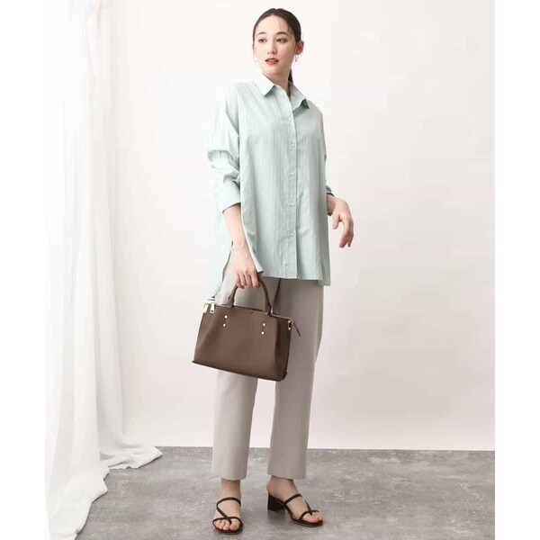 MK ミッシェルクラン（MK MICHEL KLEIN ）/【通勤におすすめ/洗える】ストライプ柄オーバーシャツブラウス_13