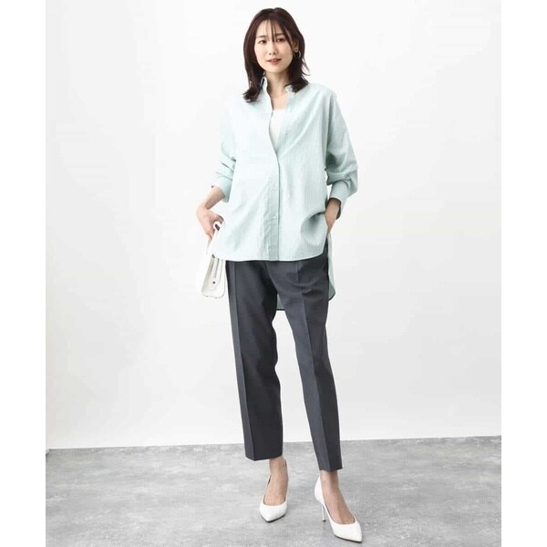 MK ミッシェルクラン（MK MICHEL KLEIN ）/【通勤におすすめ/洗える】ストライプ柄オーバーシャツブラウス_19
