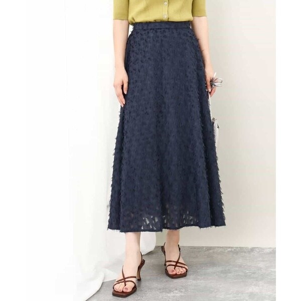 MK ミッシェルクラン（MK MICHEL KLEIN ）/【24AW/トレンド/洗える】フリンジカットジャガードフレアスカート_2