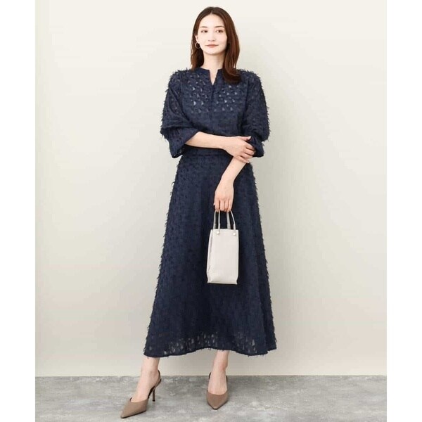 MK ミッシェルクラン（MK MICHEL KLEIN ）/【24AW/トレンド/洗える】フリンジカットジャガードフレアスカート_7