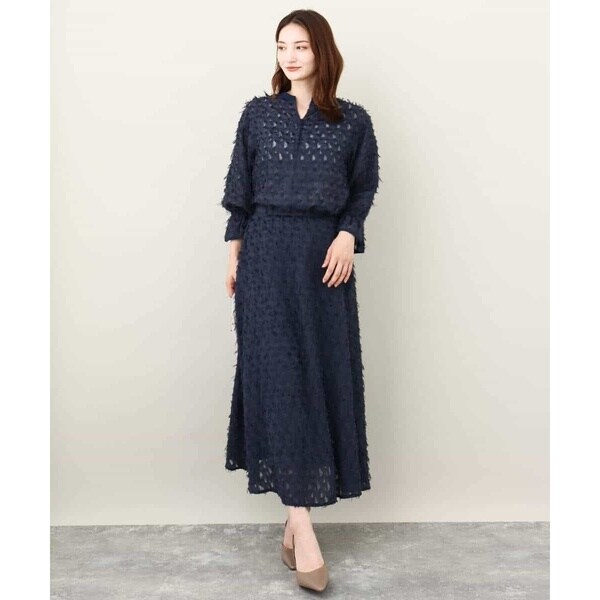 MK ミッシェルクラン（MK MICHEL KLEIN ）/【24AW/トレンド/洗える】フリンジカットジャガードフレアスカート_8