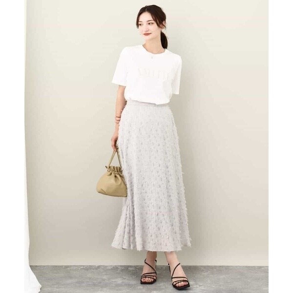 MK ミッシェルクラン（MK MICHEL KLEIN ）/【24AW/トレンド/洗える】フリンジカットジャガードフレアスカート_11