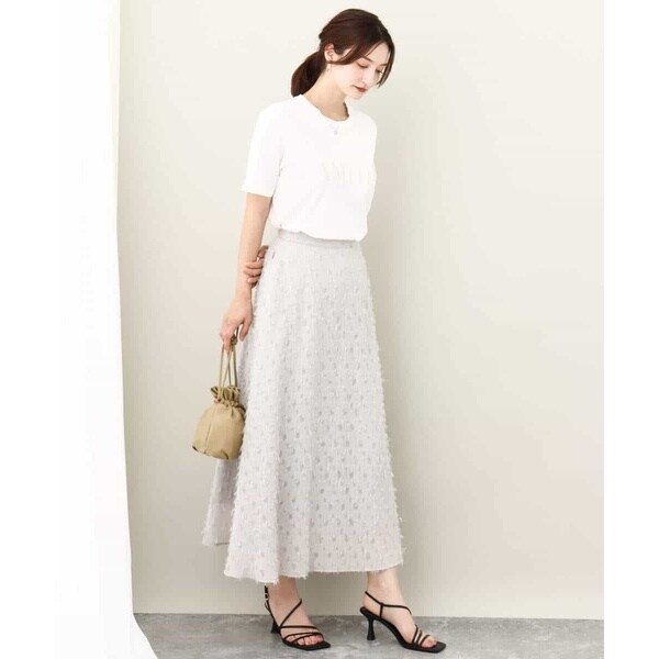 MK ミッシェルクラン（MK MICHEL KLEIN ）/【24AW/トレンド/洗える】フリンジカットジャガードフレアスカート_12