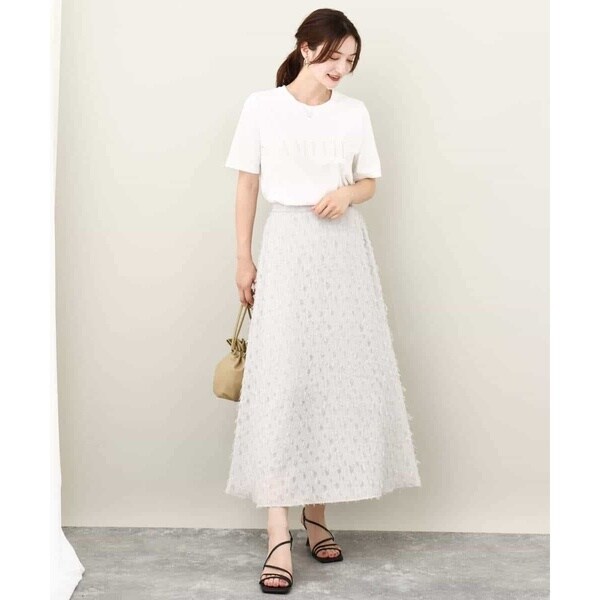 MK ミッシェルクラン（MK MICHEL KLEIN ）/【24AW/トレンド/洗える】フリンジカットジャガードフレアスカート_13