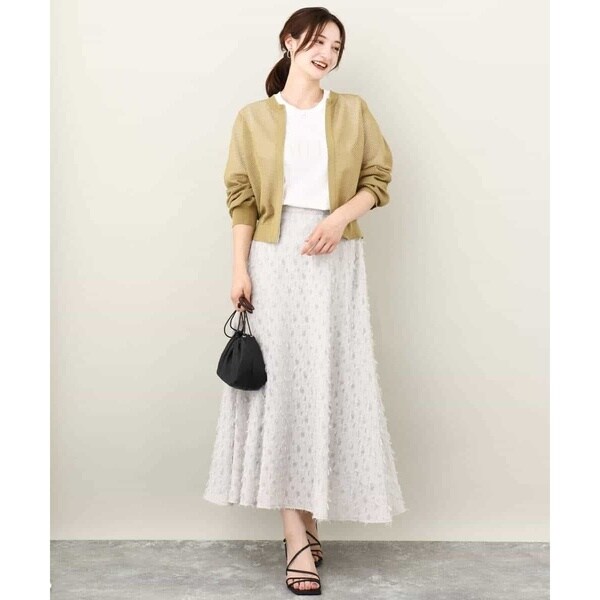 MK ミッシェルクラン（MK MICHEL KLEIN ）/【24AW/トレンド/洗える】フリンジカットジャガードフレアスカート_14