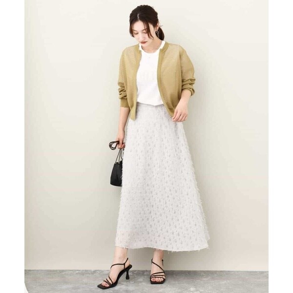 MK ミッシェルクラン（MK MICHEL KLEIN ）/【24AW/トレンド/洗える】フリンジカットジャガードフレアスカート_15