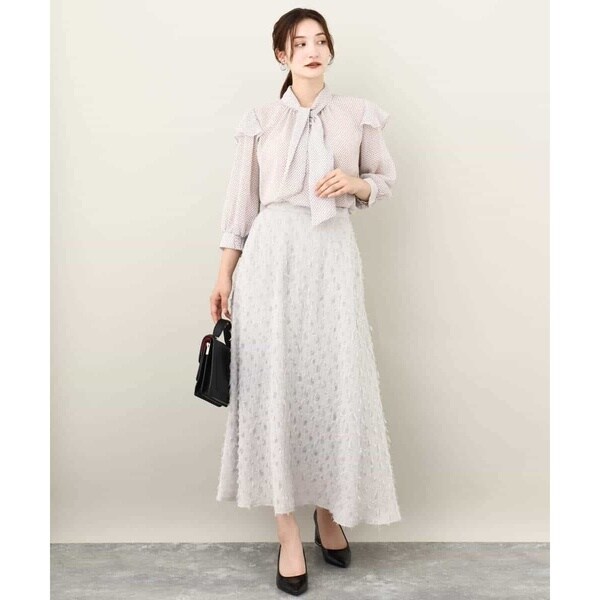 MK ミッシェルクラン（MK MICHEL KLEIN ）/【24AW/トレンド/洗える】フリンジカットジャガードフレアスカート_17