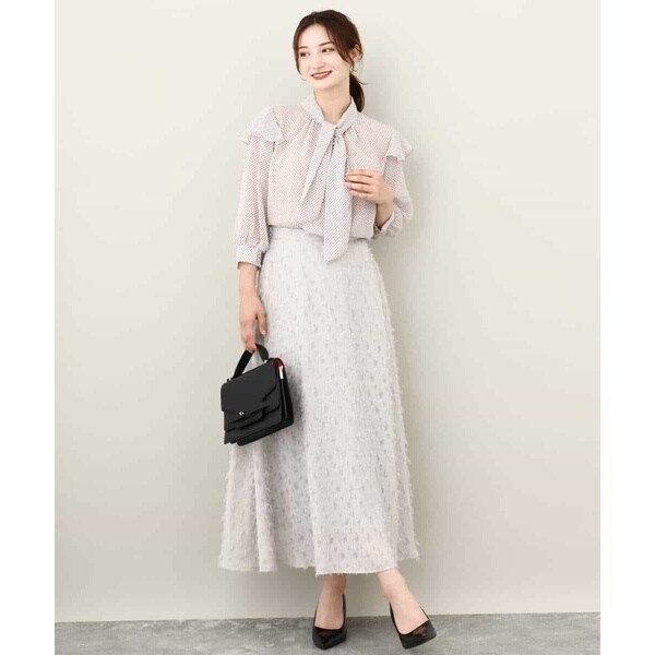 MK ミッシェルクラン（MK MICHEL KLEIN ）/【24AW/トレンド/洗える】フリンジカットジャガードフレアスカート_18