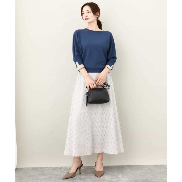 MK ミッシェルクラン（MK MICHEL KLEIN ）/【24AW/トレンド/洗える】フリンジカットジャガードフレアスカート_19