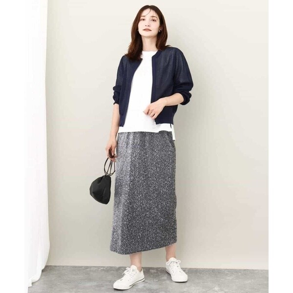 MK ミッシェルクラン（MK MICHEL KLEIN ）/【24AW/トレンド/洗える】ベロアスパンコールナロースカート_4
