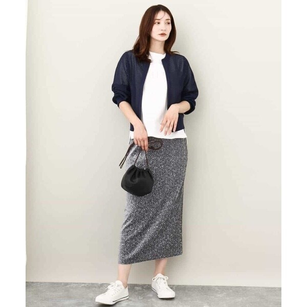 MK ミッシェルクラン（MK MICHEL KLEIN ）/【24AW/トレンド/洗える】ベロアスパンコールナロースカート_5