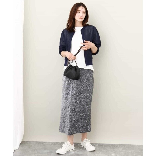 MK ミッシェルクラン（MK MICHEL KLEIN ）/【24AW/トレンド/洗える】ベロアスパンコールナロースカート_6
