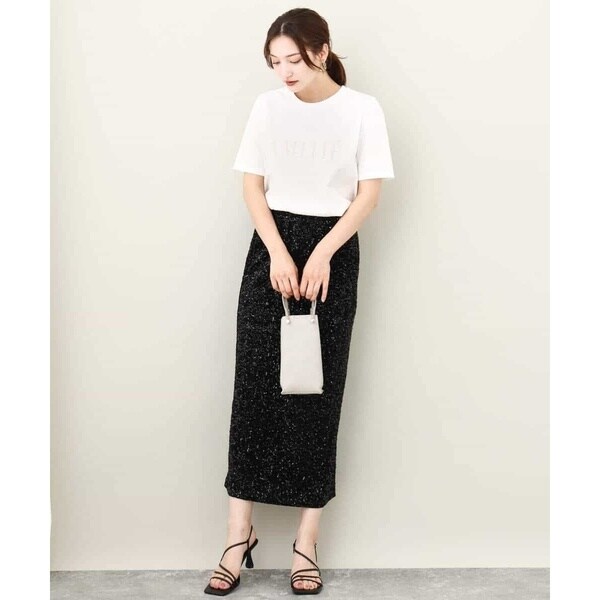 MK ミッシェルクラン（MK MICHEL KLEIN ）/【24AW/トレンド/洗える】ベロアスパンコールナロースカート_17