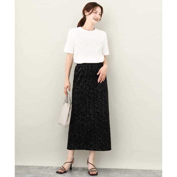 MK ミッシェルクラン（MK MICHEL KLEIN ）/【24AW/トレンド/洗える】ベロアスパンコールナロースカート_18