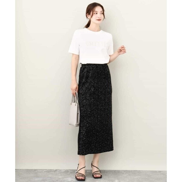 MK ミッシェルクラン（MK MICHEL KLEIN ）/【24AW/トレンド/洗える】ベロアスパンコールナロースカート_19