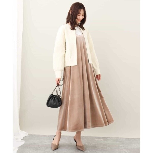 MK ミッシェルクラン（MK MICHEL KLEIN ）/【24AW/秋のライトアウター/洗える】パール調ビーズデザインニットブルゾンの通販は