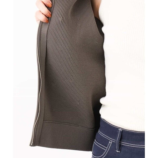 MK ミッシェルクラン（MK MICHEL KLEIN ）/【24AW/秋のライトアウター/洗える】パール調ビーズデザインニットブルゾンの通販は