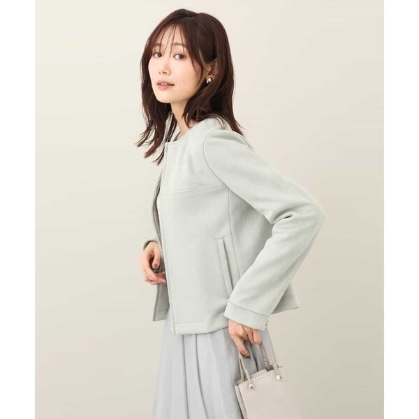 MK ミッシェルクラン（MK MICHEL KLEIN ）/フェイクスウェードショートブルゾン/洗えるの通販は