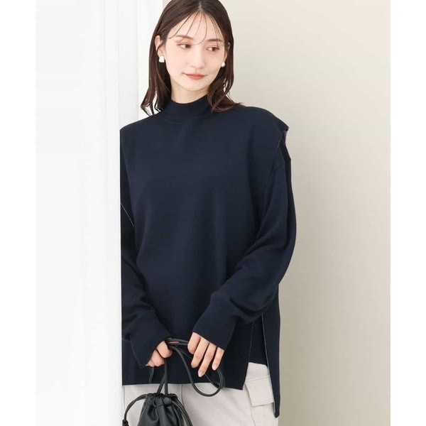 MK ミッシェルクラン（MK MICHEL KLEIN ）/【レイヤード/洗える】配色ニットベスト×クルーネックニット ツインセットの通販は