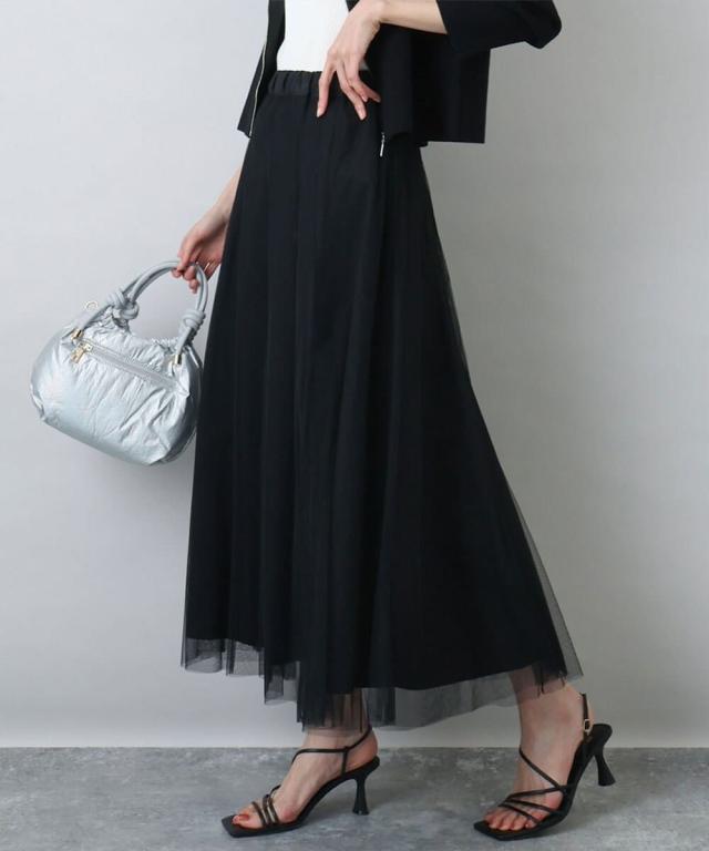 MK ミッシェルクラン（MK MICHEL KLEIN ）/タフタチュールリバーシブルスカート/洗える