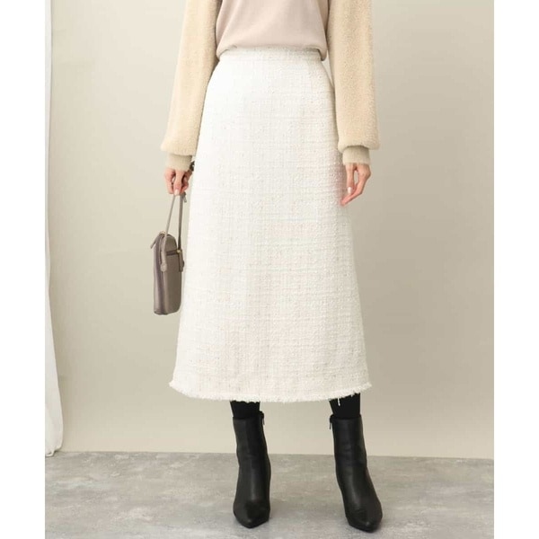 MK ミッシェルクラン（MK MICHEL  ）/ツイードナロースカート/洗える